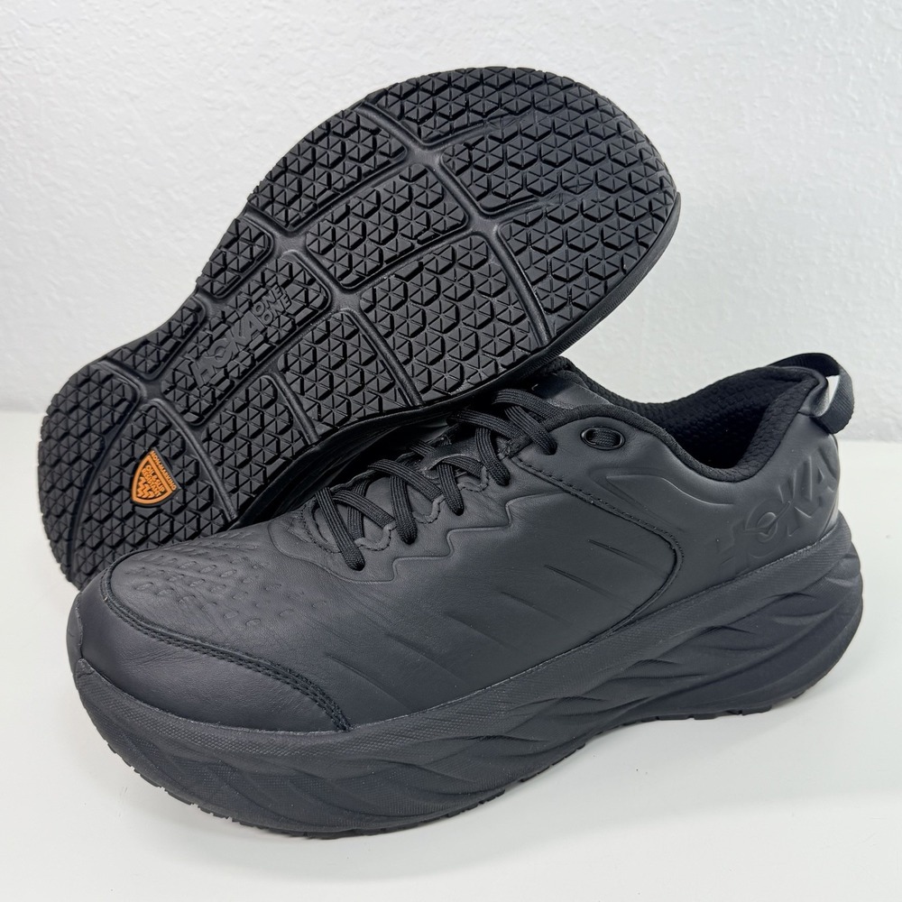 New HOKA BONDI SR Men's Size 11 Triple Black Slip Resistant Comfort Work Shoes